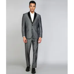 van heusen Men 2 Piece Suit Textured Suit-picture-10