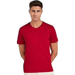 van heusen Men Athleisure Smart Tech Regular Fit T-Shirt - Easy Stain Release, Anti Stat, Ultra Soft_60001_Scarlet Sage_Xl-picture-33