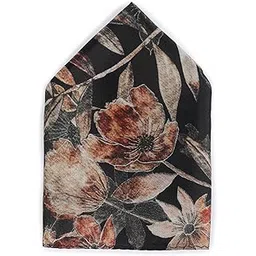 van heusen Men Black Print Party Pocket Square-picture-45