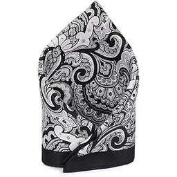 van heusen Men Black Print Party Pocket Square-picture-28
