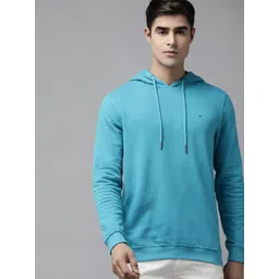 Van Heusen Men Blue Hooded Sweatshirt-picture-14