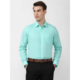 Van Heusen Men Blue Slim Fit Formal Shirt-picture-10