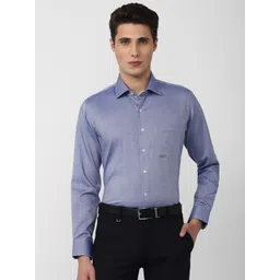 Van Heusen Men Blue Slim Fit Pure Cotton Formal Shirt-picture-27