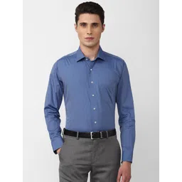 Van Heusen Men Blue Slim Fit Pure Cotton Formal Shirt-picture-26