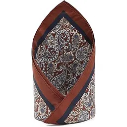 van heusen Men Brown Print Party Pocket Square-picture-21