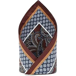 van heusen Men Brown Print Party Pocket Square-picture-20