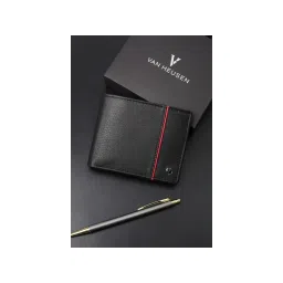 Van Heusen Men Casual Black Textured Wallet-picture-16