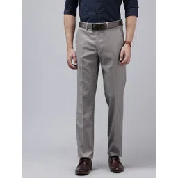 Van Heusen Men Checked Slim Fit Formal Trousers-picture-33
