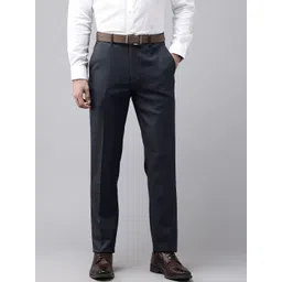 Van Heusen Men Checked Slim Fit Formal Trousers-picture-17