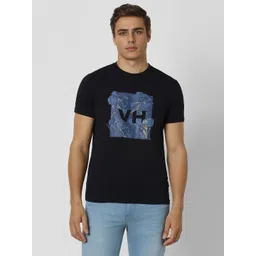 Van Heusen Men Graphic Printed Round Neck Cotton Slim Fit T-shirt-image-30