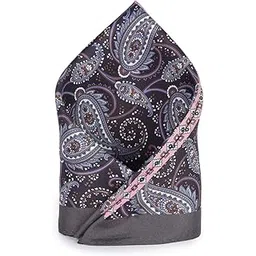van heusen Men Grey Print Party Pocket Square-picture-21