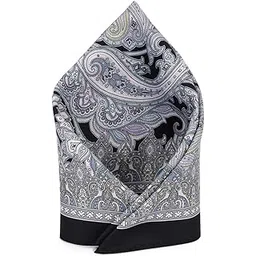 van heusen Men Grey Print Party Pocket Square-picture-19