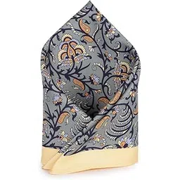 van heusen Men Grey Print Party Pocket Square-picture-32
