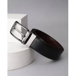 van heusen Men Leather Belt with Metal Buckle-picture-11