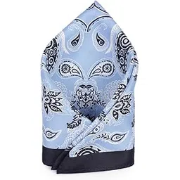 van heusen Men Light Blue Print Party Pocket Square-picture-48
