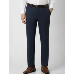Van Heusen Men Mid-Rise Slim Fit Formal Trousers-picture-11