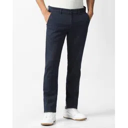 van heusen Men Mid Rise Slim Fit Trousers-picture-14