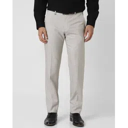 van heusen Men Mid-Rise Straight Fit Flat-Front Trousers-picture-14