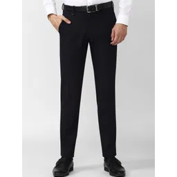 Van Heusen Men Navy Blue Slim Fit Trousers-picture-10