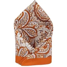 van heusen Men Orange Print Party Pocket Square-picture-36