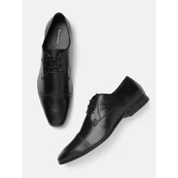Van Heusen Men Perforated Leather Formal Derbys-picture-15