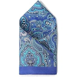 van heusen Men Polyester Blend Blue Print Casual Style Pocket Square,Free Size-picture-39