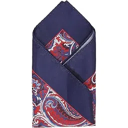 van heusen Men Polyester Navy Print Formal Pocket Square, Multicolor,Free Size-picture-14