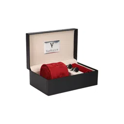 Van Heusen Men Red Self-Design Accessory Gift Set-picture-24