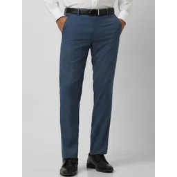Van Heusen Men Regular Fit Flat-Front Formal Trousers-image-13