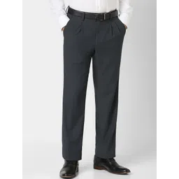 Van Heusen Men Regular Fit Mid-Rise Pleated Formal Trousers-image-15