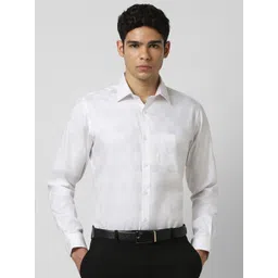 Van Heusen Men Regular Fit Spread Collar Checked Cotton Formal Shirt-image-42