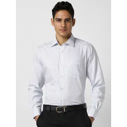 Van Heusen Men Regular Fit Spread Collar Geometric Printed Cotton Formal Shirt-picture-35