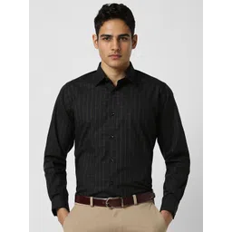 Van Heusen Men Regular Fit Spread Collar Grid Tattersall Checked Cotton Formal Shirt-picture-28