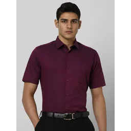 Van Heusen Men Regular Fit Spread Collar Micro Checked Cotton Formal Shirt-picture-24