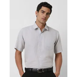 Van Heusen Men Regular Fit Spread Collar Solid Formal Shirt-picture-35