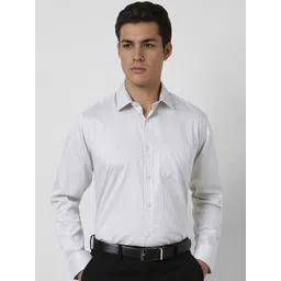 Van Heusen Men Regular Fit Spread Collar Textured Cotton Formal Shirt-picture-40