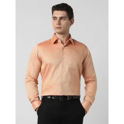 Van Heusen Men Slim Fit Solid Spread Collar Pure Cotton Formal Shirt-image-46