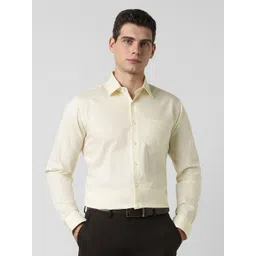 Van Heusen Men Slim Fit Solid Spread Collar Pure Cotton Formal Shirt-image-39