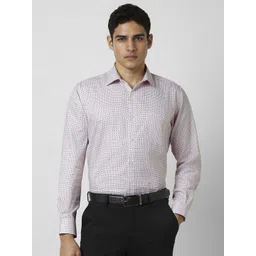 Van Heusen Men Slim Fit Spread Collar Abstract Printed Cotton Formal Shirt-image-28