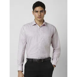 Van Heusen Men Slim Fit Spread Collar Abstract Printed Cotton Formal Shirt-image-29
