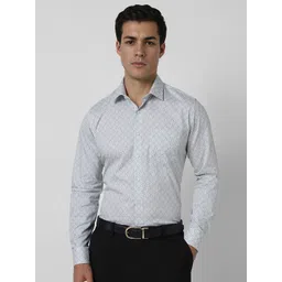 Van Heusen Men Slim Fit Spread Collar Floral Printed Cotton Formal Shirt-image-16