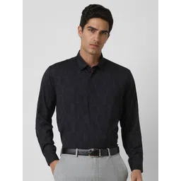 Van Heusen Men Slim Fit Spread Collar Geometric Printed Formal Shirt-image-12