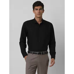 Van Heusen Men Slim Fit Spread Collar Solid Cotton Formal Shirt-image-13