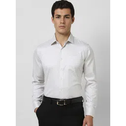 Van Heusen Men Slim Fit Spread Collar Textured Cotton Formal Shirt-image-33