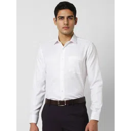 Van Heusen Men Slim Fit Spread Collar Textured Cotton Formal Shirt-image-9