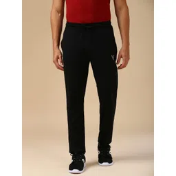 van heusen Men Solid Black Track Pants-picture-12