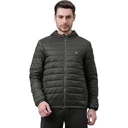 van heusen Men Solid Quilted Jacket - High Neck, Zip Front, Full Sleeves-picture-56