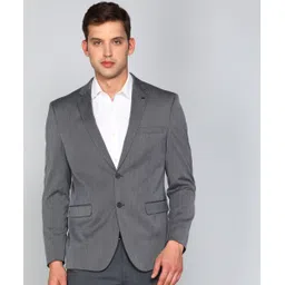 van heusen Men Solid Single Breasted Formal Blazer-picture-18