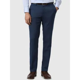 Van Heusen Men Solid Slim Fit Mid-Rise Formal Trousers-picture-20