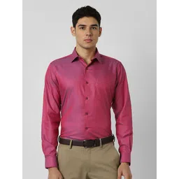 Van Heusen Men Solid Spread Collar Pure Cotton Formal Shirt-picture-12
